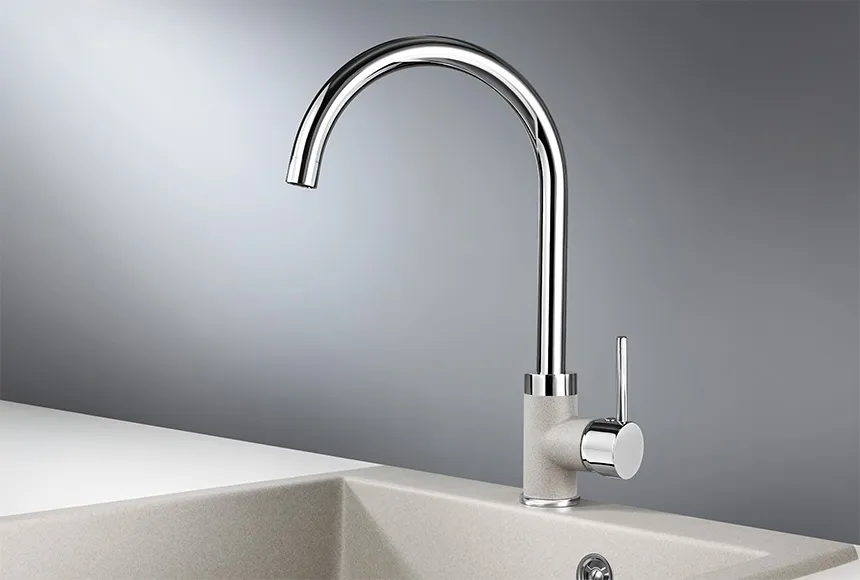 Смеситель для кухни Granula 3125 хром/базальт, серый    
