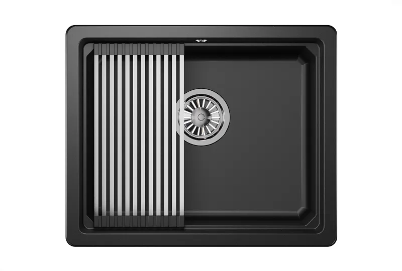 Мойка для кухни Granula Kitchen Space 5501U шварц, 55х45 см, прямоугольная