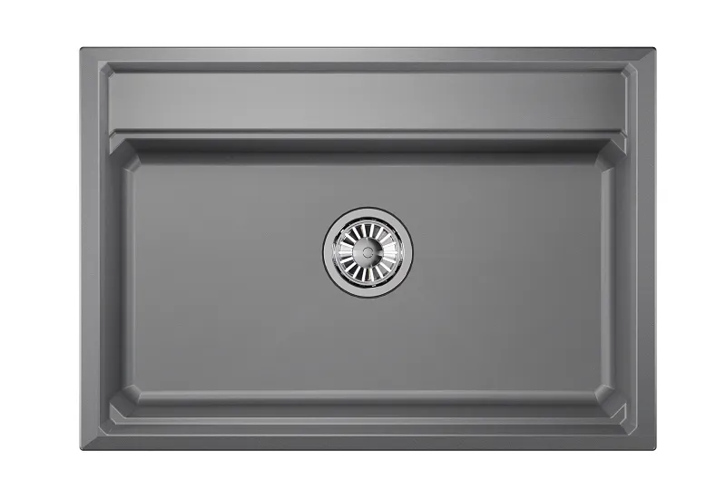 Мойка для кухни Granula Kitchen Space 7301 алюминиум, 73х51 см, прямоугольная